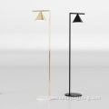 Gold or black lampshade marble base floor lamp